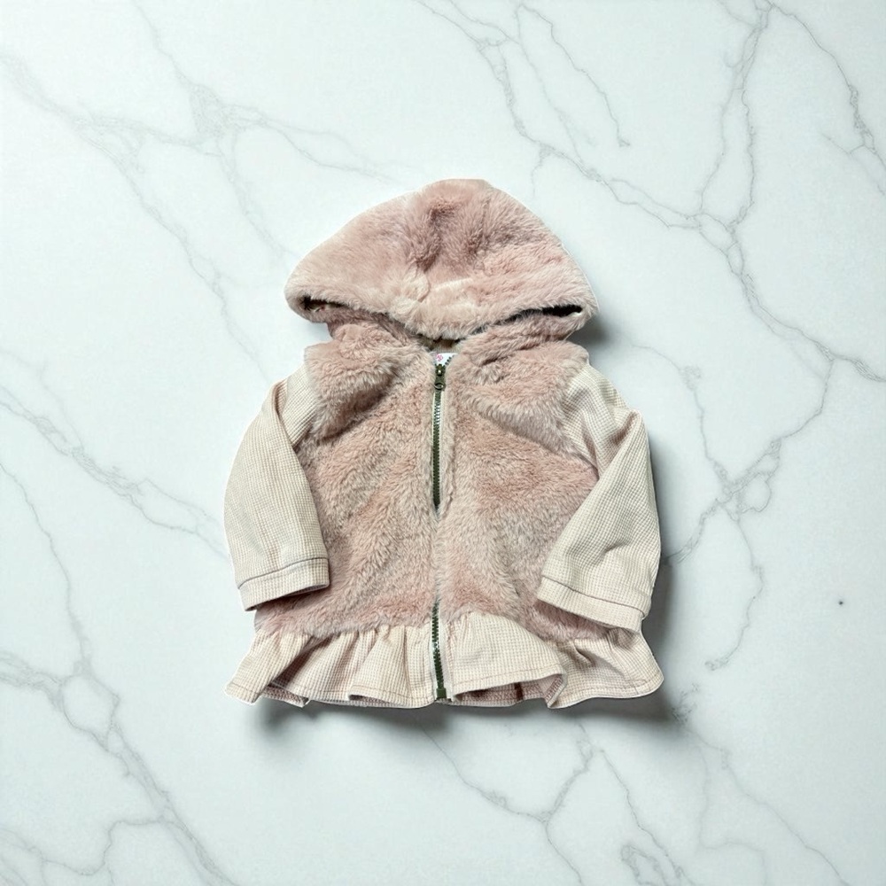 ❤️🍂Little Lass Blush and Cream Hooded Sweater